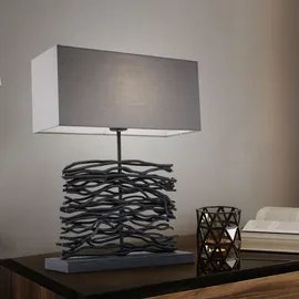 ETC Shop Design Schreib Tisch Lampe Schlaf Gäste Zimmer Beistell Leuchte Textil Holz Strahler
