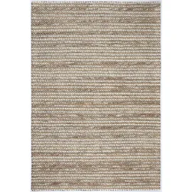 OTTO home Wollteppich OTTO HOME "Leevy, Wolle und Jute, handgewebt, Handweb Teppiche" Gr. 6, beige (sand), B:200cm H:25mm L:300cm, Jute, Wolle, Teppiche, schöne Streifenoptik, Wohnzimmer, Schlafzimmer, Esszimmer