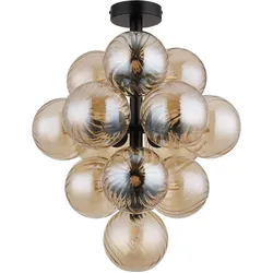 GLOBO LIGHTING LED Deckenleuchte "CONOR", gelb (amber), 13 flammig, Ø 39,50cm,, Lampen, Glaskugeln