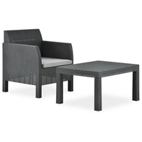 vidaXL Garten-Lounge-Set 2-tlg. anthrazit