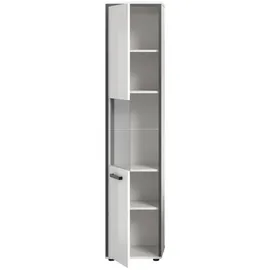 xonox.home Kojak Badschrank 40 x 188 x 34 cm Weiß/Grau