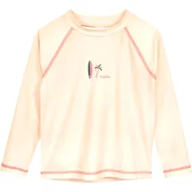 Playshoes Unisex Kinder Langarmshirt Rash-Guard-Shirt, Lang Ecru Surfbrett, 62-68