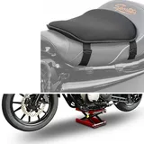 Set: Motorrad Hebebühne Midlift M passend für Chopper / Custombike bis kg in rot ConStands mit Gel Sitzkissen M univ. sw CB39561