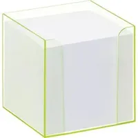 Folia Zettelbox LUXBOX transparent inkl. 800 Notizzettel weiß
