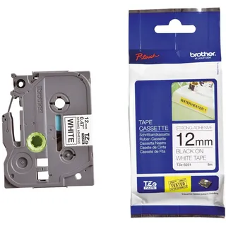 Brother TZe-S231 laminiert schwarz auf weiß 1,2cm x 8m