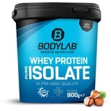 Whey Protein Isolate 900g Haselnuss Bodylab24, Eiweißpulver aus Whey Isolat, Whey Protein-Pulver kann den Muskelaufbau unterstützen, konzentriertes Iso-Whey-Protein frei von Aspartam