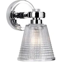 Elstead Lighting Wandlampe Leuchte Spiegellampe LED Badezimmerleuchte Glas Treppenhauslampe chrom
