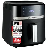 Russell Hobbs Heißluftfritteuse XXL 8,3L Rapid AirFryer [kompaktes Gehäuse, sehr leise, Pizza Ø 26cm] SatisFry (9 Programme, spülmaschinenfest, Fritteuse ohne Öl, TouchScreen,Grillen,Backen) 27632-56