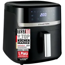 Russell Hobbs Heißluftfritteuse XXL 8,3L Rapid AirFryer [kompaktes Gehäuse, sehr leise, Pizza Ø 26cm] SatisFry (9 Programme, spülmaschinenfest, Fritteuse ohne Öl, TouchScreen,Grillen,Backen) 27632-56