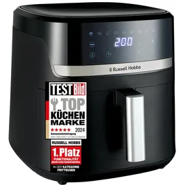 Russell Hobbs Heißluftfritteuse XXL 8,3L Rapid AirFryer [kompaktes Gehäuse, sehr leise, Pizza Ø 26cm] SatisFry (9 Programme, spülmaschinenfest, Fritteuse ohne Öl, TouchScreen,Grillen,Backen) 27632-56
