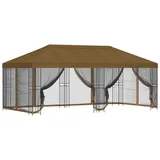 vidaXL Pavillon 6 x 3 m inkl. 4 Seitenteile Taupe