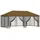 vidaXL Pavillon 6 x 3 m inkl. 4 Seitenteile Taupe