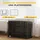 PawHut Welpenauslauf 12 Paneele Schwarz/Grau 60 cm