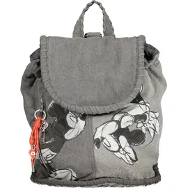DESIGUAL Rucksack Mickey Mouse grau / graphit / schwarz / weiß