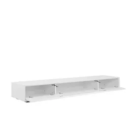 CaliCosy TV-Lowboard 200 x 22 x 43 cm Weiß Kunststoff/Holzwerkstoff