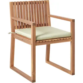 Beliani Sassari Premium Gartenstuhl 2er Set 59 x 59 x 108 cm hellgrün