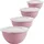 Centi 4er Set Schüssel mit Deckel 5l ideal für Salat - Teig, Pastellrosa, Ø Rosa