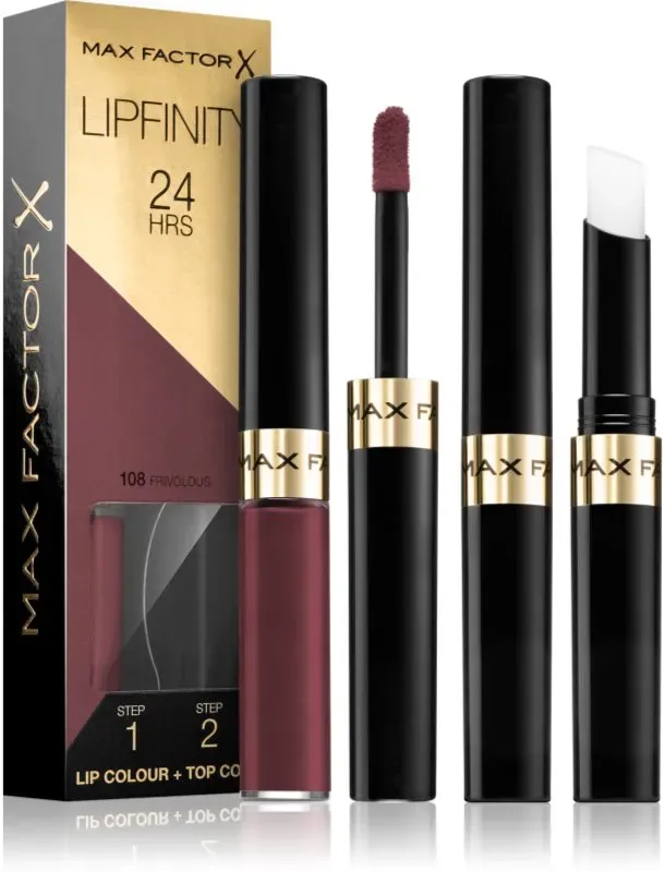 Max Factor Lipfinity Lip Colour langanhaltender Lippenstift mit Balsam Farbton 108 Frivolous 4,2 g