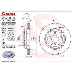 BREMBO Bremsscheibe hinten rechts links innenbelüftet 320mm für BMW 34216778965 34216864061 34216753215 1420-49586