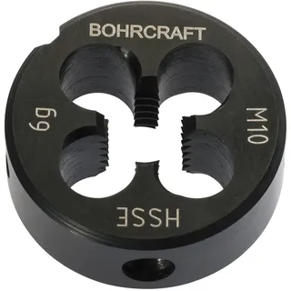 Bohrcraft 42101101000, Gewindeschneideisen M10 HSS-Co , für Stahl, Edelstahl,NE-Metalle, Schneideisen