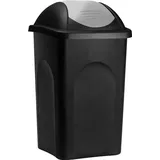 stefanplast Stefanplast® Mülleimer schwarz/silber, Kunststoff 60L