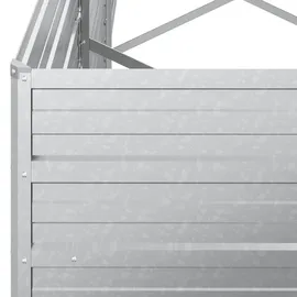 vidaXL Garten-Hochbeet verzinkter Stahl rechteckig 320 x 40 x 45 cm Silber