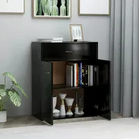 VidaXL Sideboard Schwarz 60x30x75 cm Holzwerkstoff