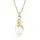 Elli Halskette Infinity Perle mit Kristalle 925 Sterling Silber Gold