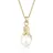 Elli Halskette Infinity Perle mit Kristalle 925 Sterling Silber Gold