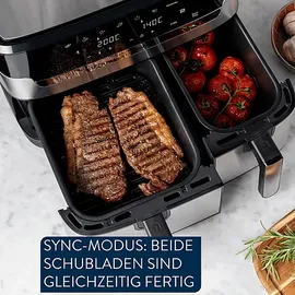 Tefal Dual Drawer Heißluftfritteuse EY90JDE schwarz/Edelstahl