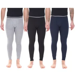 AM LEGEND Herren Ski-Unterhose nachhaltige lange Unterhose aus reiner Baumwolle 26183 in Navy, Grau oder Schwarz - XL