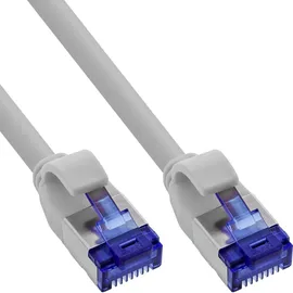 InLine Patchkabel Slim, Cat.6A, S/FTP, TPE (LSZH) flexibel, PoE, grau, 3m