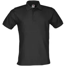 FRUIT OF THE LOOM Premium Polo Schwarz L