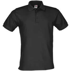 FRUIT OF THE LOOM Premium Polo Schwarz L