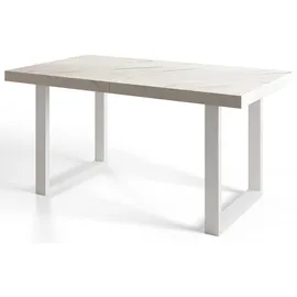 alpi möbel LOFT-U 180-280 x 77 x 90 cm Marmor/Weiß