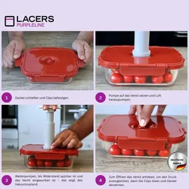 lacers Frischhaltedose transparent 3 x 1 l