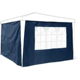 Relaxdays Pavillon-Seitenteile 2-er Set für 3 x 3 m Pavillons Seitenwand mit Fenster für Gartenpavillon und Faltpavillon 2 Teile mit Klettverschluss als Windschutz und Sichtschutz für Partyzelt, blau