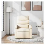 vidaXL Massagesessel mit Vibrationsfunktion Polyester 92 x 99,5 x 92 cm Creme