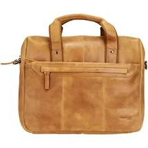 GREENLAND Nature Light Aktentasche Leder 37 cm Tabletfach braun
