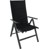 Greemotion Grenada Klappsessel 61 x 67 x 110 cm anthrazit/schwarz