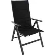 Greemotion Grenada Klappsessel 61 x 67 x 110 cm anthrazit/schwarz