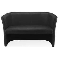 Nowy Styl 2-Sitzer Sofa Club Duo schwarz beige Leder