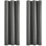 Deconovo Single Blackout Curtains Thermo-Verdunkelungsvorhänge für Schlafzimmer, Polyester, 140 x 260, 2