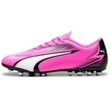 Puma Ultra Play MG Soccer Shoe, Poison PINK White Black, 44