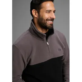 MAN'S WORLD Fleecepullover Troyer Schwarz L