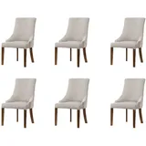 Xlmoebel Stuhl Designer-Polsterstuhl in modernem Design für Lounge und Esszimmer (6x Stuhle, 6 St), Hergestellt in Europa beige