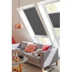 Dachfensterplissee SUNLINES "StartUp Style Honeycomb TL", grau (anthrazit, weiß), B:61,3cm H:99,5cm, Obermaterial: 100% Polyester, Plissees, mit Führungsschienen