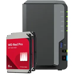 Synology DS224+ 12TB WD Red Pro HDD NAS-Bundle NAS inkl. 2x 6TB WD Red Pro HDD 3.5 Zoll SATA