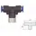 Riegler T-Steckverschraubung »Blaue Serie«, drehbar, G 1/8 innen, Ø4 mm