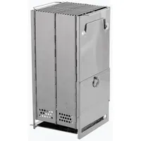 Fox Outdoor 33691D - Raketenofen - groß - kompakt verstaubar -Klappgriffe-silber